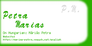 petra marias business card